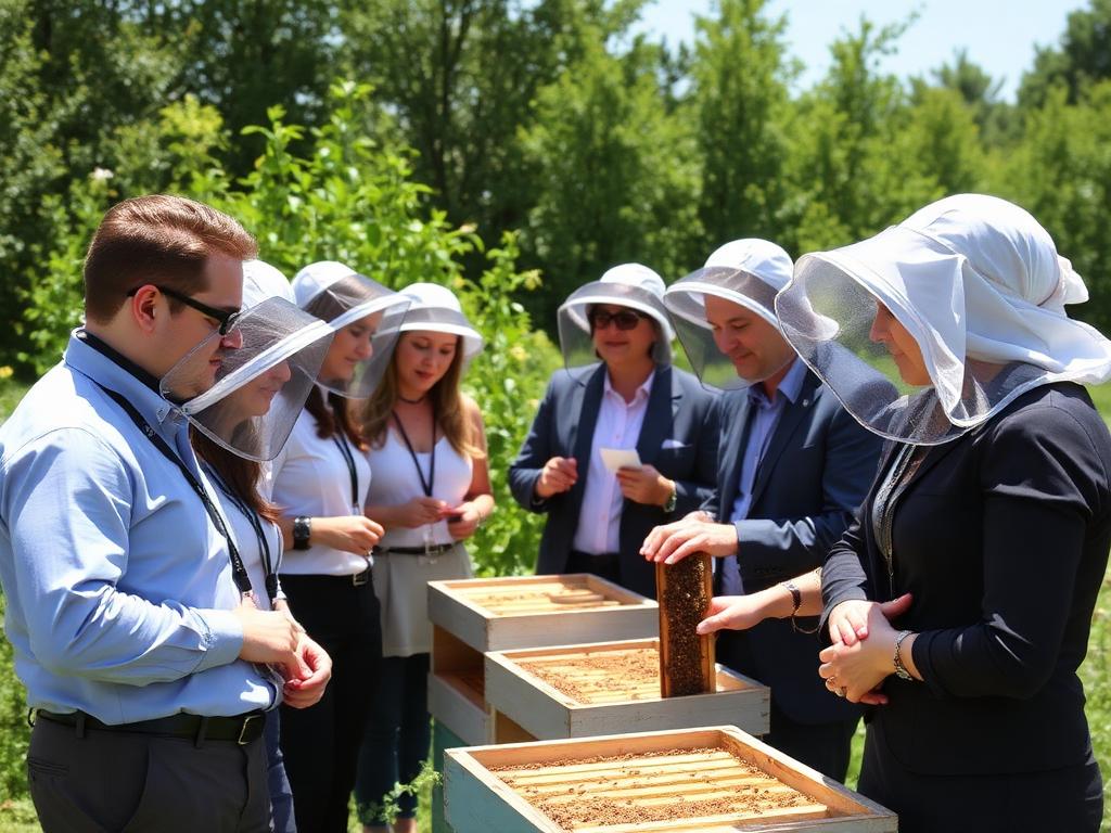 Apiterra team at a corporate event